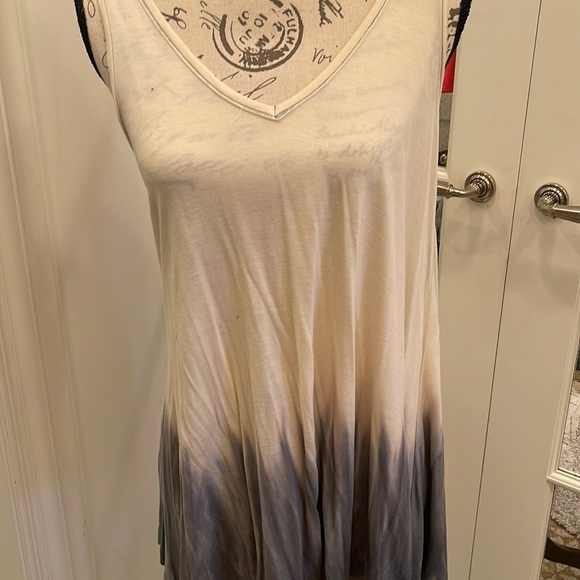 Free People XS Oversized Ombré Tank Top V-Neck,Soft Jersey Flowy Hem We The Free - Picture 8 of 8